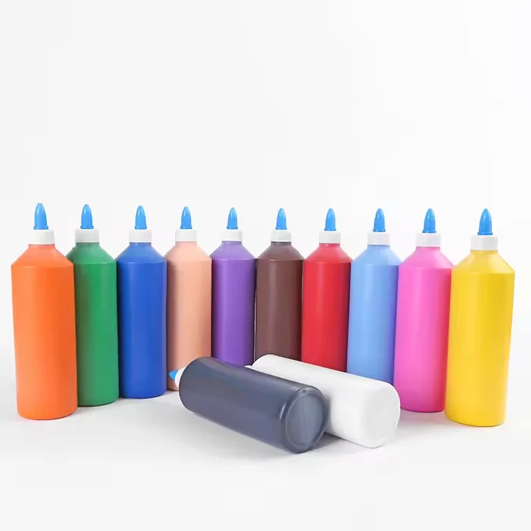 Wholesale Window Art DIY Multicolor 500ml Fabric Paint Set for Decorating Clothes Bags Sneakers Canvas-for Glass Paper Painting