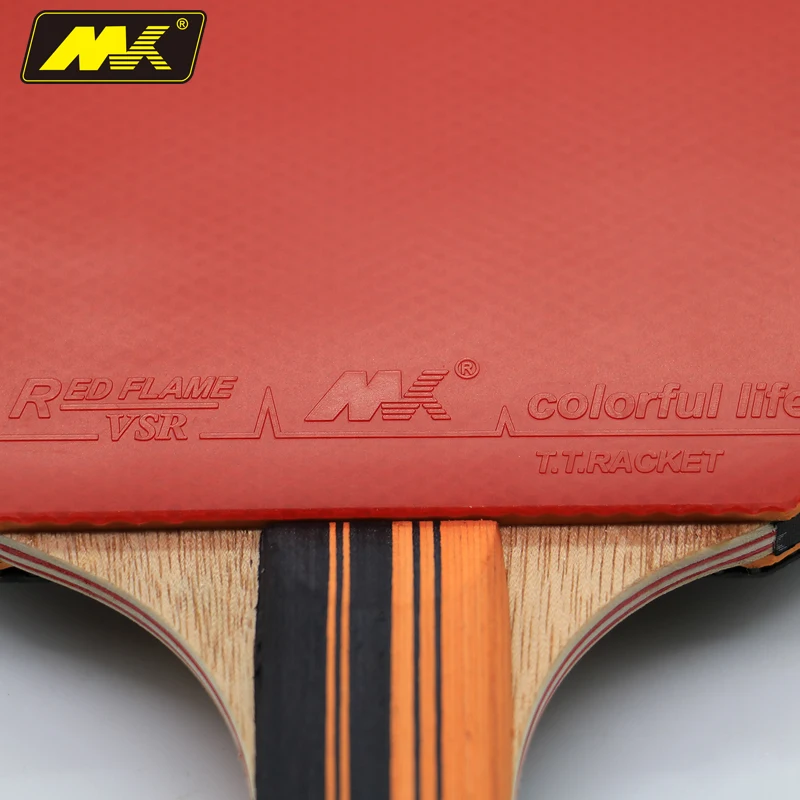 Small MOQ Customized International Standard 7 Layers Wood Carbon Training Ping Pong Paddle Table Tennis Racket with 2mm Sponge