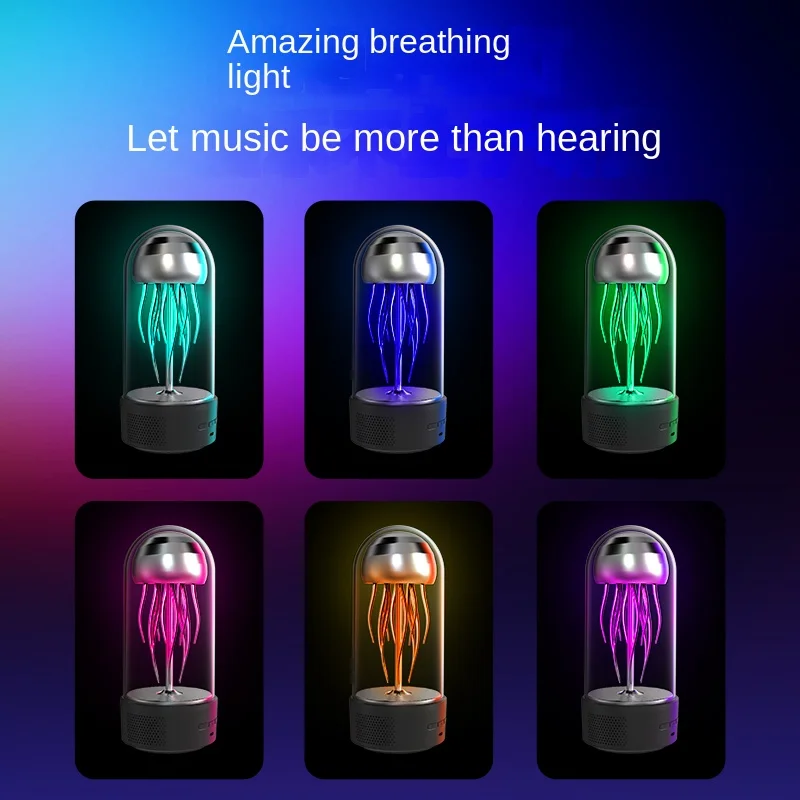 High Beauty Creative Intelligent Connection Colorful Lights Mechanical Jellyfish Dance Model Blue tooth Speaker Accessories