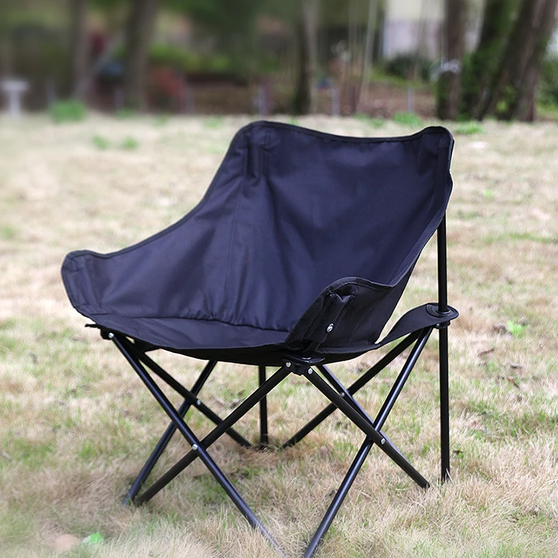 Manufacturer Enlarge Size Heavy Duty Oxford Fabric Folding Portable Outdoor Camping Moon Chair