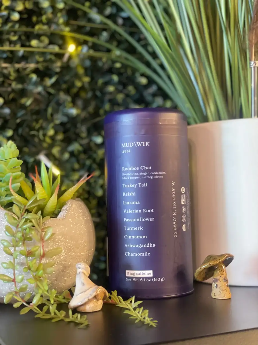 Mushroom coffee turmeric powder tin box packaging for supplements luxury tall chocolate cocao metal airtight tea tin can black