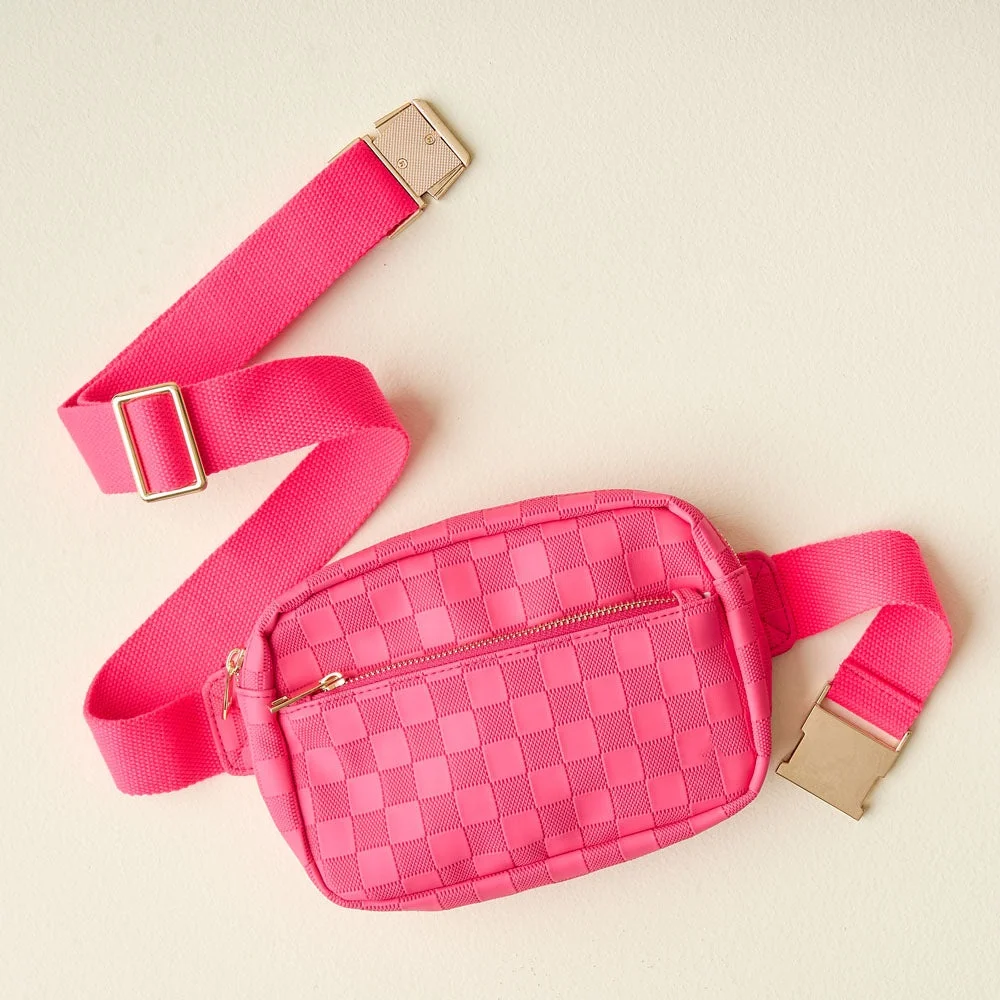 2025 New Trendy Mini Fanny Packs Eco-friendly Everything Belt Bag Custom Logo Hip Bum Bag Pack Unisex 5L Urban Check Belt Bag