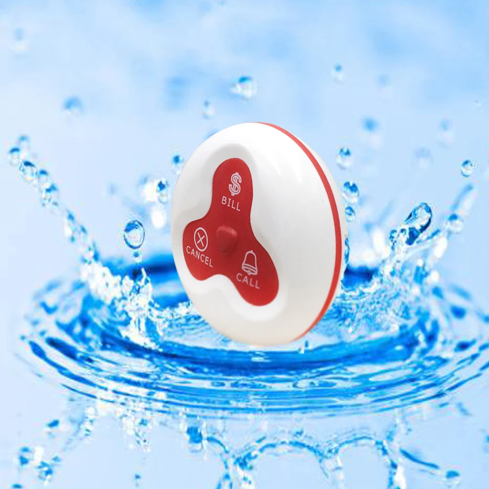 Restaurant Wireless Calling System Service Bell Waiter Call Button waterproof pager fast food restaurant pager system