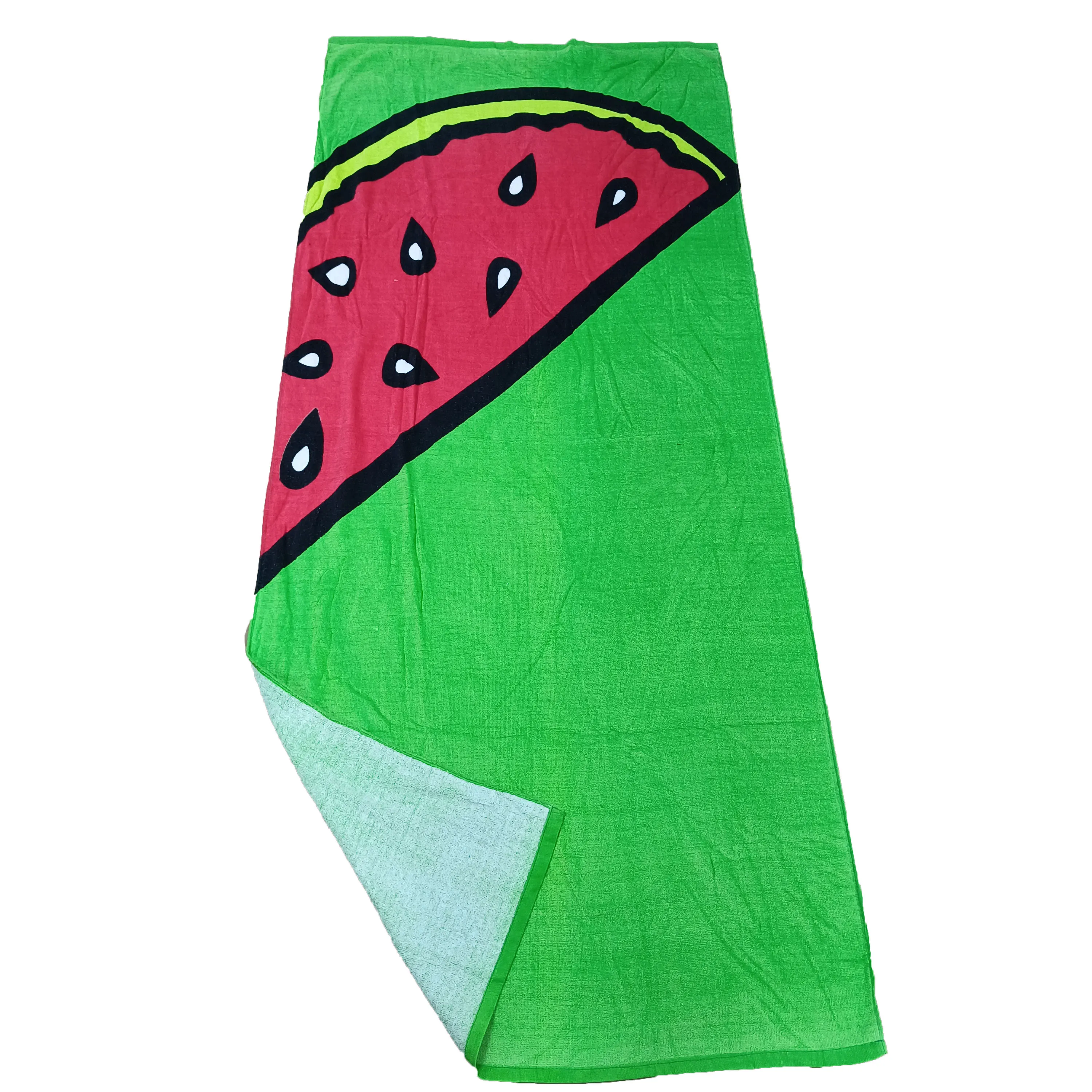 100% cotton velour Terry printed beach towel custom printing beach towels cotton swimming pool towel