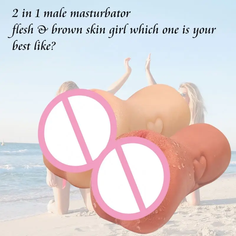 Wholesales 2 In 1 Realistic 3d Vagina Toy Male Masturbator Pocket Pussy Mouth Sex Toy For Men Artificial Vagina Masturbators %