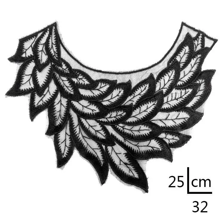 Polyester neckties water soluble fake Collar Mesh Collar Neck lace trimming Embroidered brooch corsage applique for dress skirt