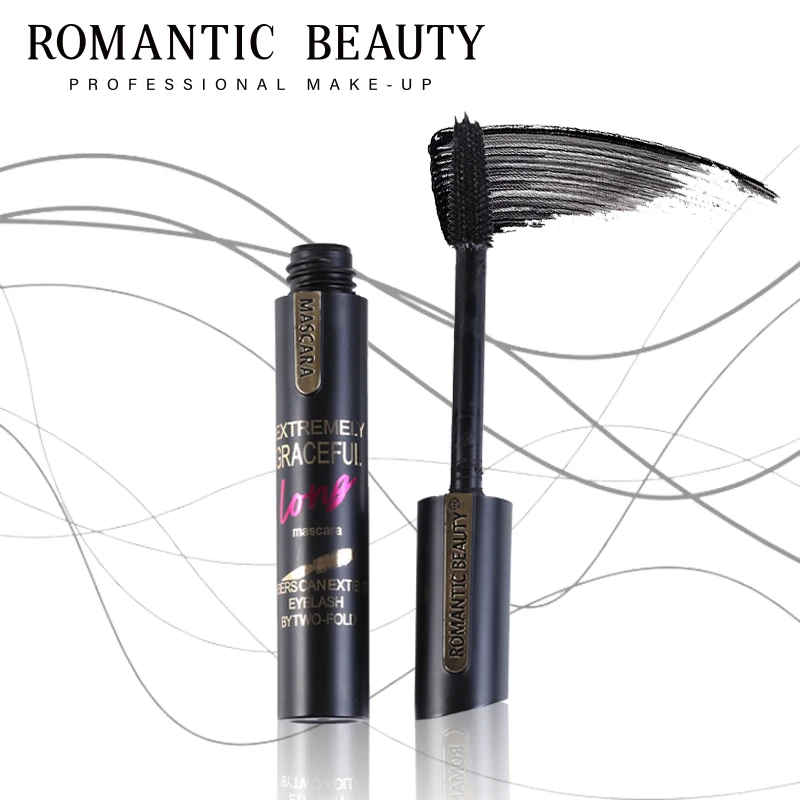 Romantic Beauty Natural Fast Dry Black Mascara Custom 3d Fiber Mascara Waterproof Cosmetics
