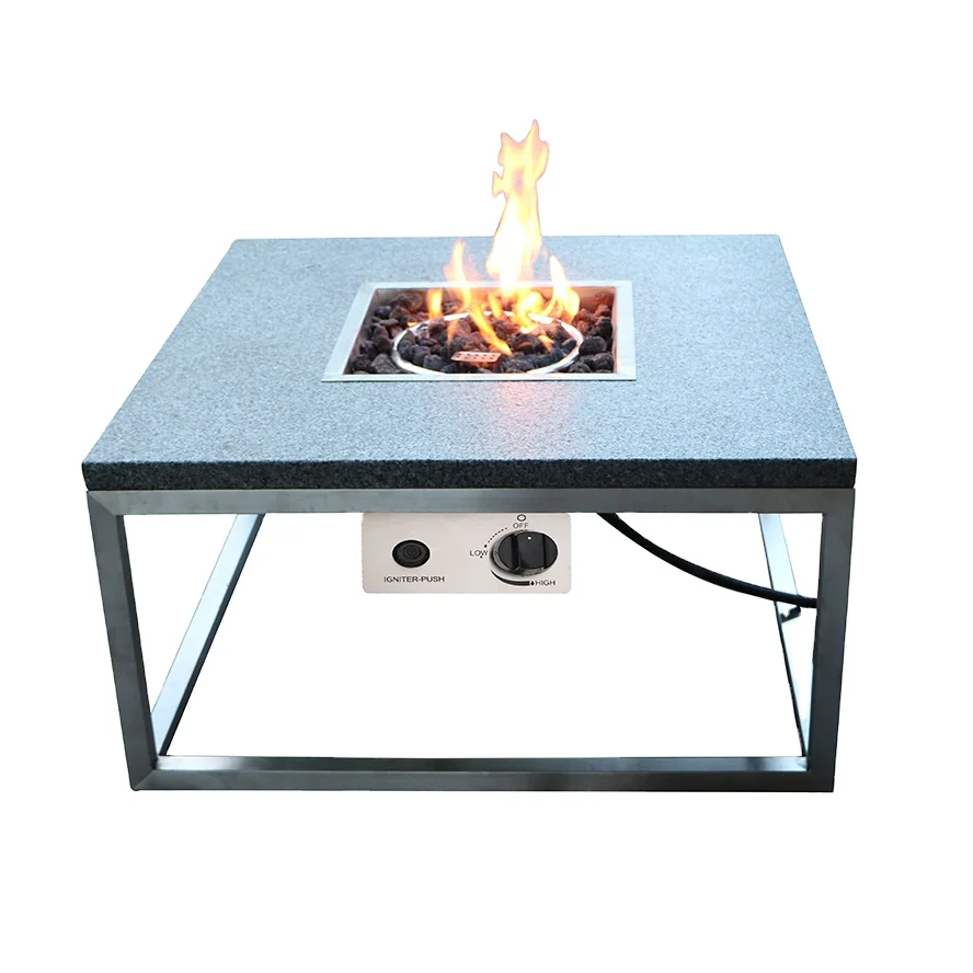 Outdoor Gas Fire Pits Table Fiber Stone Outdoor Actitivites/garden/backyad Propane Volcanic Stone All-season 30000 BTU Support