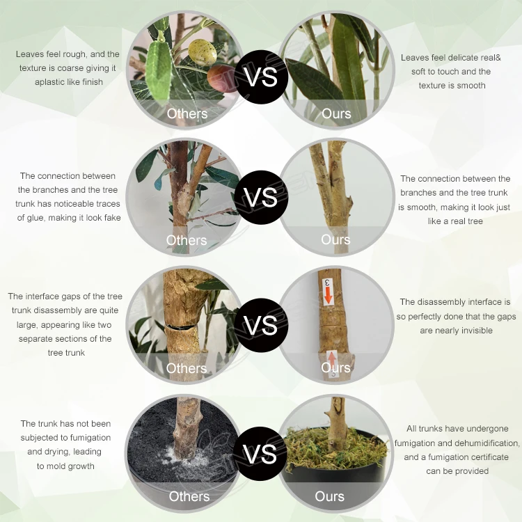 Faux Artificial Plant Silk Home Decor 180 Cm Indoor Decoration Bonsai Hot Selling Olive Tree For Sale