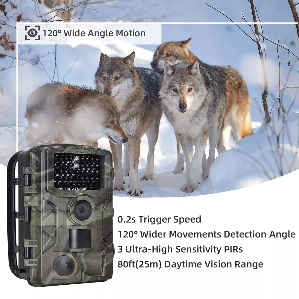 24MP 1080P thermal camera for hunting Motion Activated Camera Wildlife waterproof Hunting trail night vision Camera HC-808A