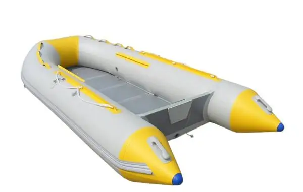 2.3m-5.2m PVC Inflatable Boat with Aluminum Rafting Water Safety Rubber Boat with Paddles