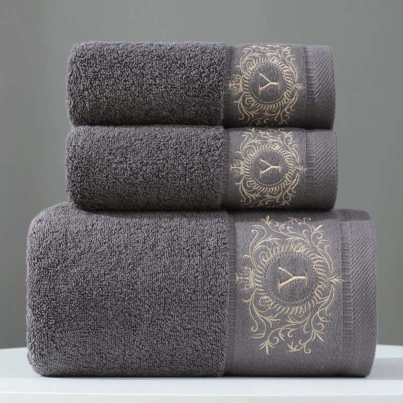 100% cotton towel 3-piece set, hotel bathroom spa cotton towel set, customizable logo