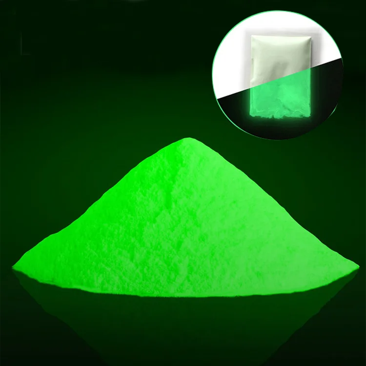 Long Lasting Night Glowing Fluorescent Phosphor Pigment Luminous Glow In The Dark Pigment Powder