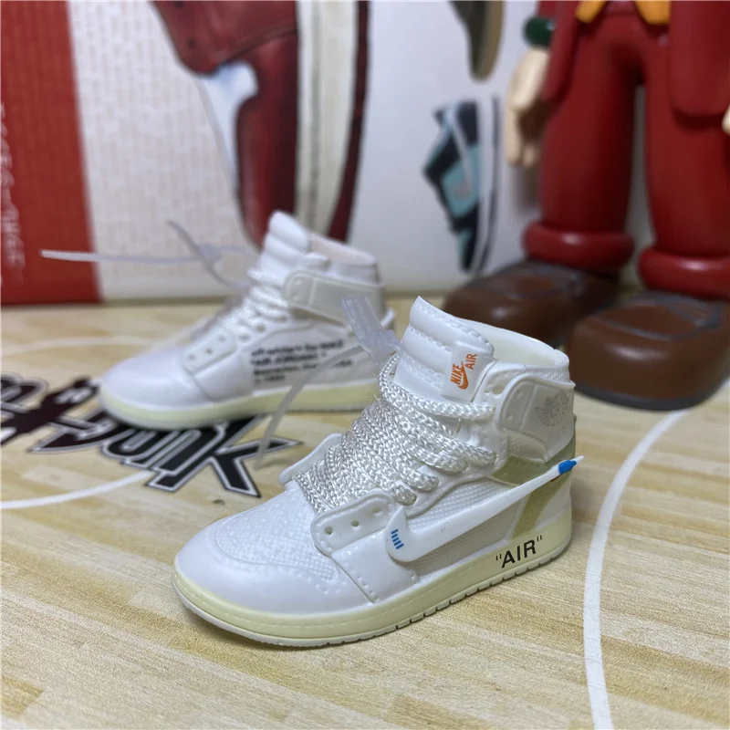 Cheap Soft Pvc Llaveros cute 3D 1/6 rubber sneaker keychain jordan shoe key chain accessories in pair