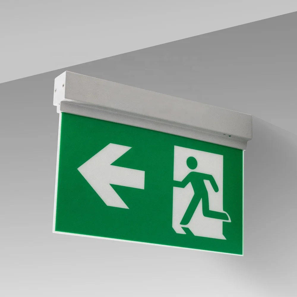 Direct sales Rechargeable emergency exit sign lights with Li-ion battery from China supplier