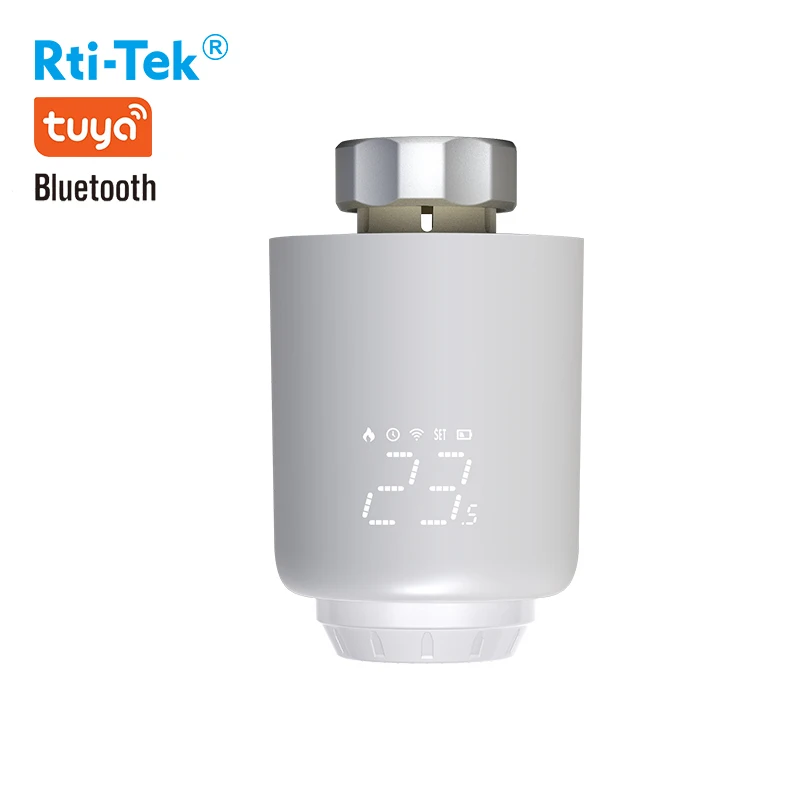 Ультра-низкая мощность TRV Bluetooth умный светодиодный экран Tuya термостатический радиаторный клапан