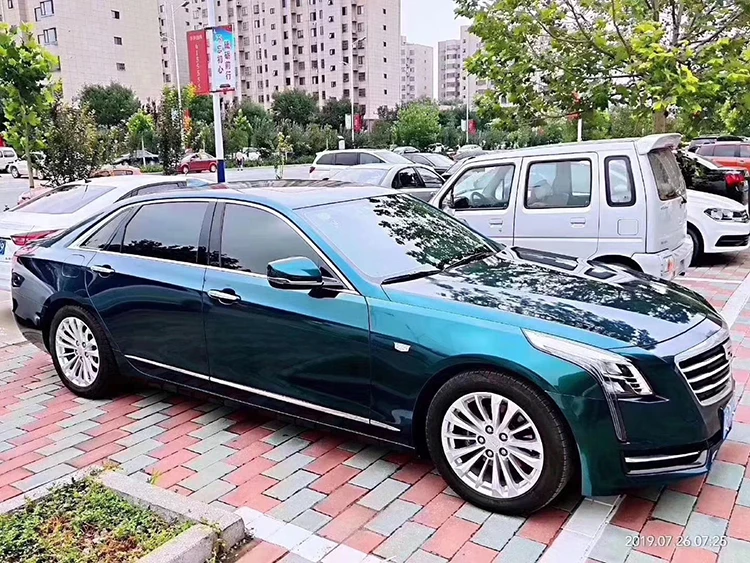 Multiple Colors 1.52*18m Paint Protection Self Healing Pvc Glossy Super Bright Royal Green Car Body Wrap Vinyl Film