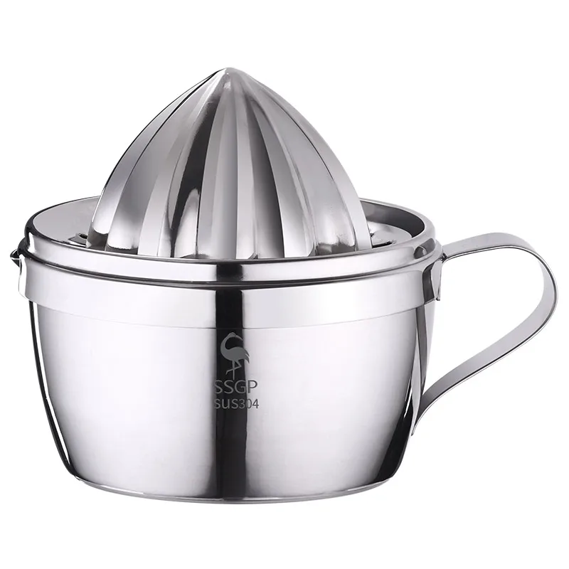 
SSGP Premium Quality Metal Stainless Steel Manual Fruit Citrus Press Juicer Lemon Lime Squeezer With Container 