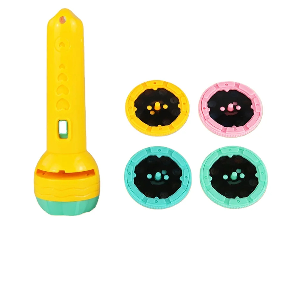 Kids Story Projection Torch Toy - Sleep Story Projector Flashlight Luminous Toy Cartoons Slide Show
