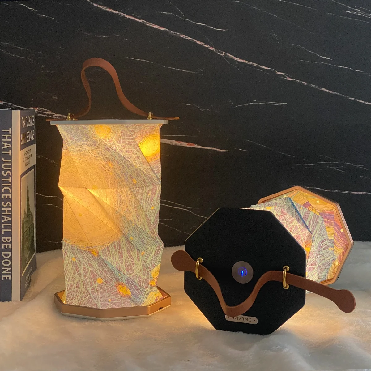 creativity Folding rotating lamp portable lantern lamp USB rechargeable Spring Festival decoration table lamp