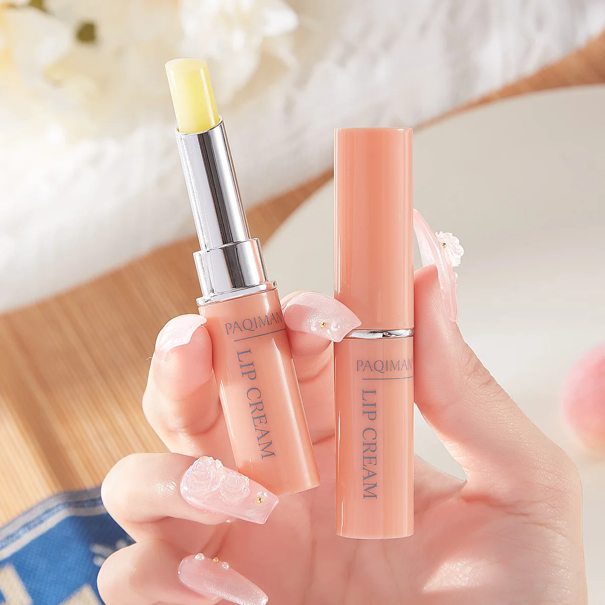 PAQIMAN Lip Serum Private Label Lip Balm Chapstick  Latte Vegan Soft Moisturizing Lip Balm