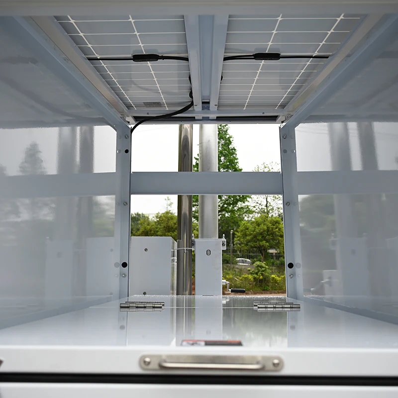 Full autonomy Installation Free 2 Panels Mobile Solar Power Surveillance CCTV Trailer For Outdoor Security
