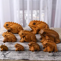 Travelling Souvenir Mango Wood Handmade Wooden Animals Lucky Frogs