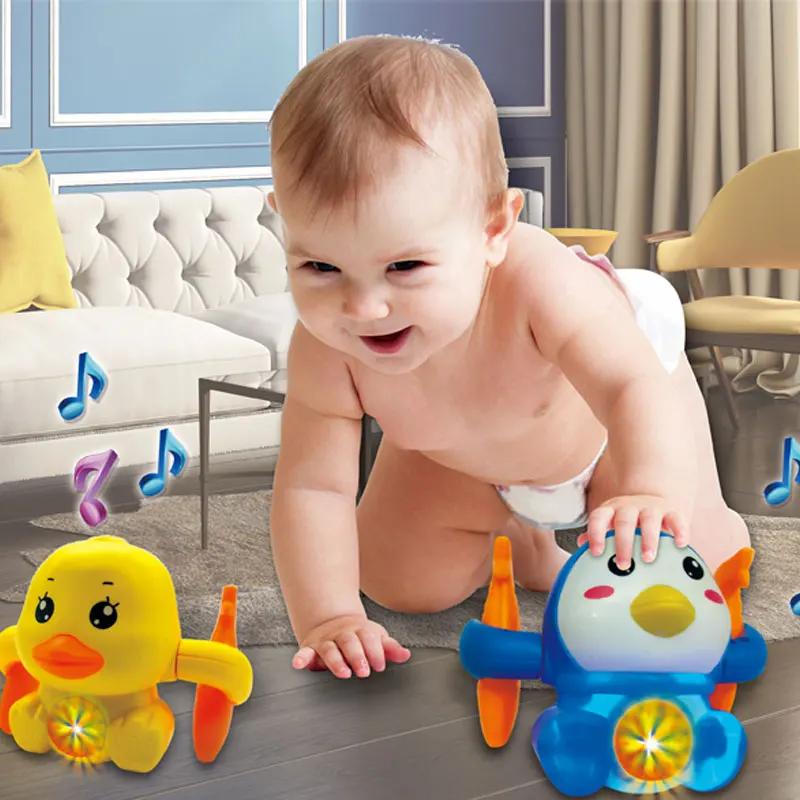 New Magic Somersaults Penguin Plastic Tumbling Duck Light Music Baby Electronic Toys