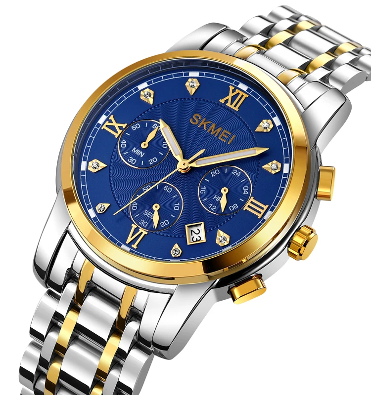 SKMEI 1904 wholesale brand watch custom business luxury stainless steel watch quartz watches for men