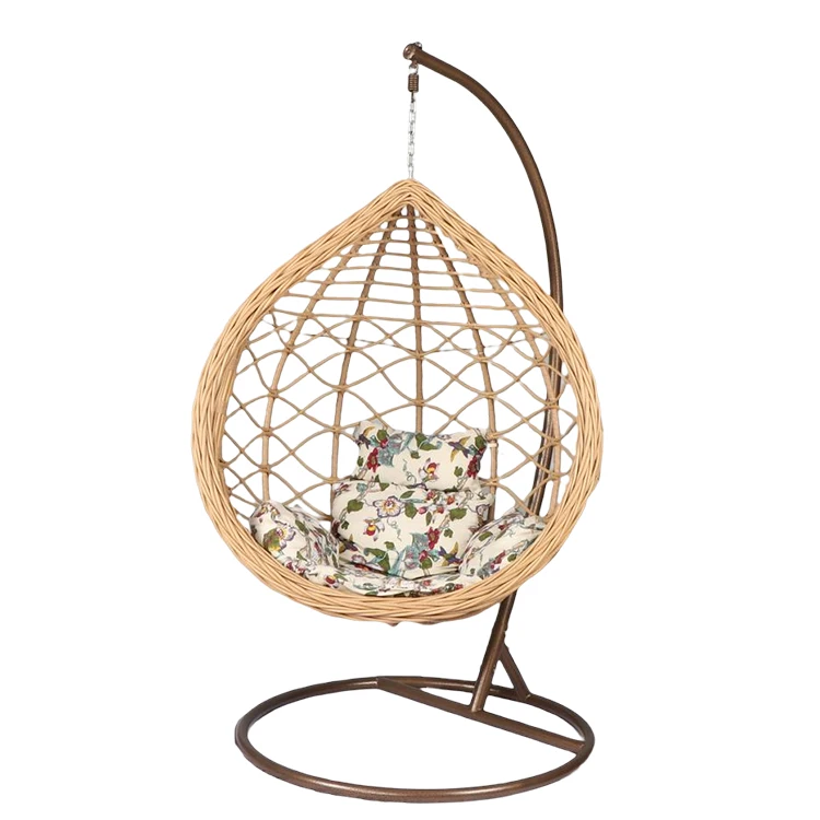 2022 Hot Selling Outdoor Hammock Rocking Rattan Hanging Egg Chair With Stand