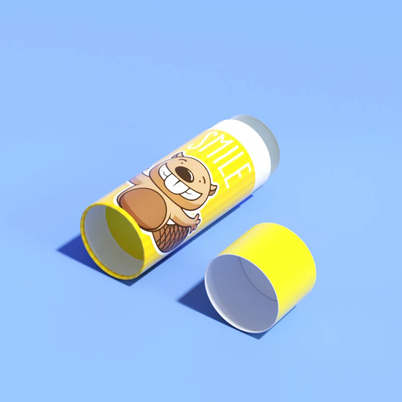 Hot Selling Recommended Round Paper Tube Bottom Push Paste Cosmetic Lip Balm Paper Pot Kraft Paper Packaging