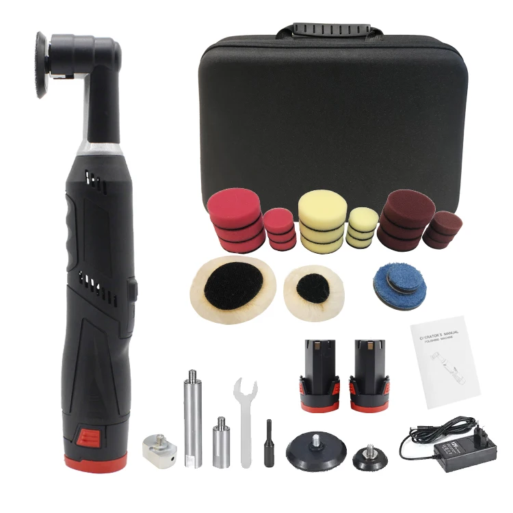 12V Mini Polisher Cordless 2000mAh Mini Random Orbital Polisher RO/DA Mini Car Polisher