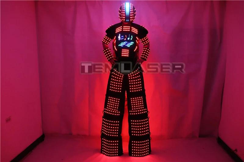 LED Stilts Walker LED Light Robot Costume  Traje de Robot Clothing event kryoman costume led disfraz de robot