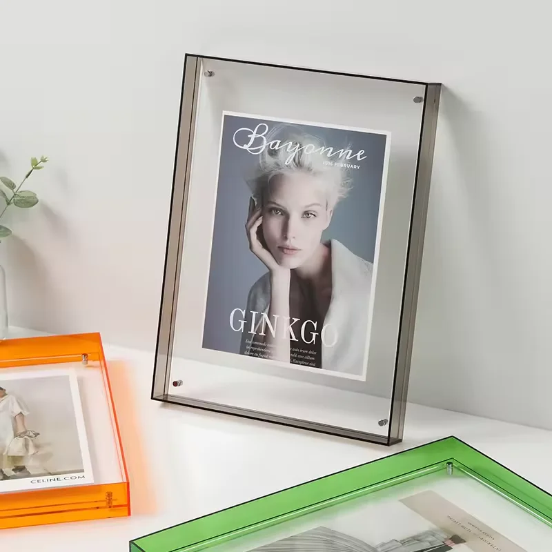 Пользовательские легкие Роскошные Полые Акриловые фоторамки стол украшение дома фоторамка в стиле