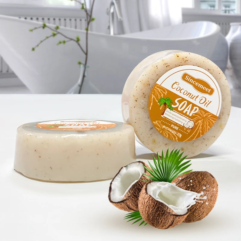 Private label OEM Facial Care products Transparent Soap Base Vegan Whitening Coconut Oil Face Bath Soap