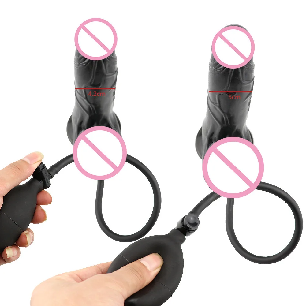Inflatable Male Sex Toys Sliding Reciprocating Ride On Dildo-Enorm Custom Inflatable Anal Butt Plug For Female Masturbation