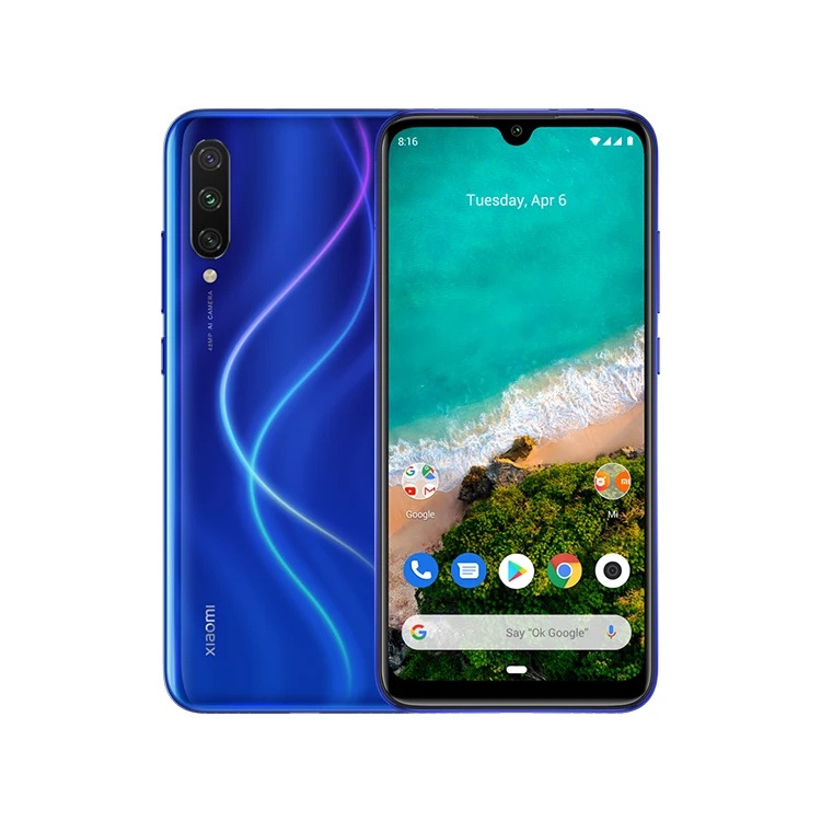 Смартфон Xiaomi Mi A3 глобальная версия 4 Гб + 128 ГБ Snapdragon 665 камера 48 МП экран 6 09 дюйма сканер отпечатков пальцев