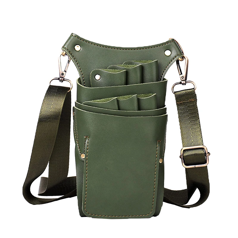 Hairdressing Tool Pouch Barber Scissor Comb Cutting Shoulder Belt Hair Leather Hairdresser Holster Salon Stylist Tools Waist Bag