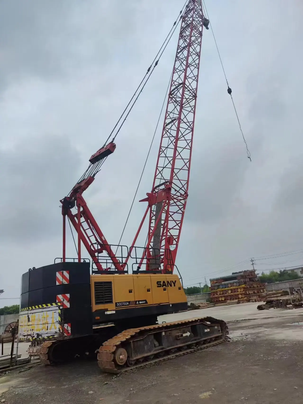 used SANY SCC750A 75 tons crawler crane used SCC750E SCC550E SCC750A SCC1000C SCC1500C crawler crane hot sale
