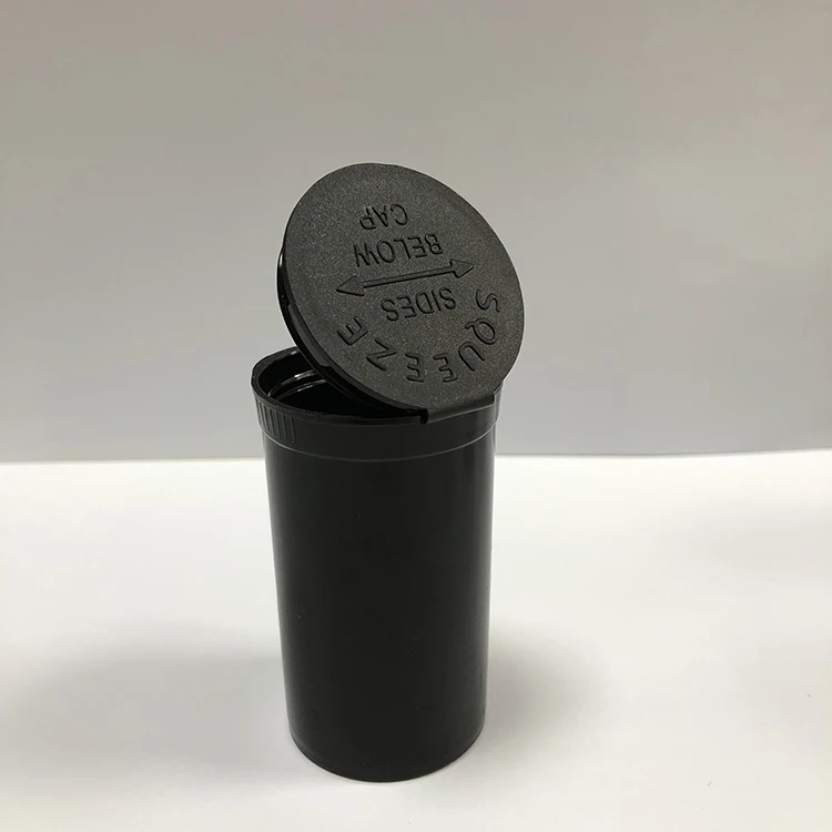 
Plastic 6 d 13 d 19 d squeeze top small pill bottle 