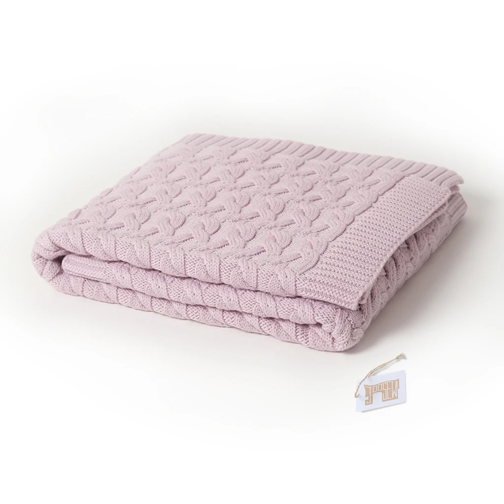 2023 Manufacturer custom soft plain or mix color newborn swaddle wrap blanket merino wool crochet knitted baby blanket