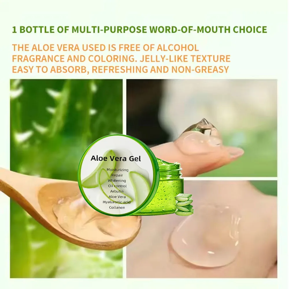 Private Label 100% Pure aloe vera gel skin Organic Hydrating Soothing Aloe vera Gel for face