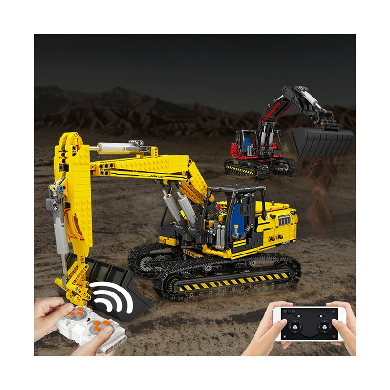 Fully Automatic Micro Building Blocks Toys set RC Technical Engineering Vehicle giant collection building blocks toy car