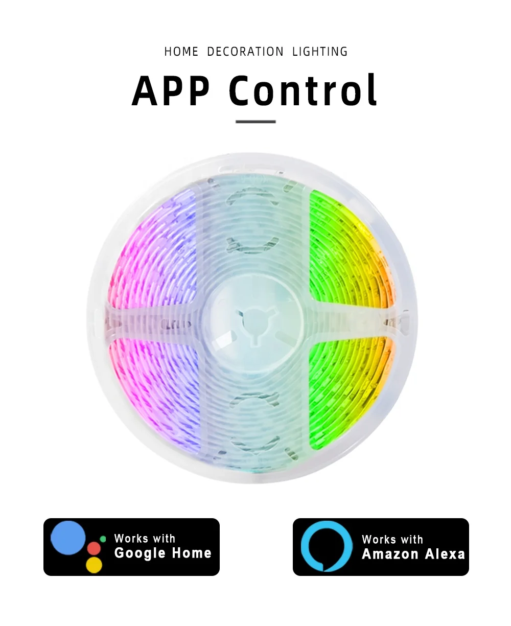 Magic Home WIFI 150leds 300leds 600leds SMD 5050 IP65 Waterproof DC12V RGB LED Strip