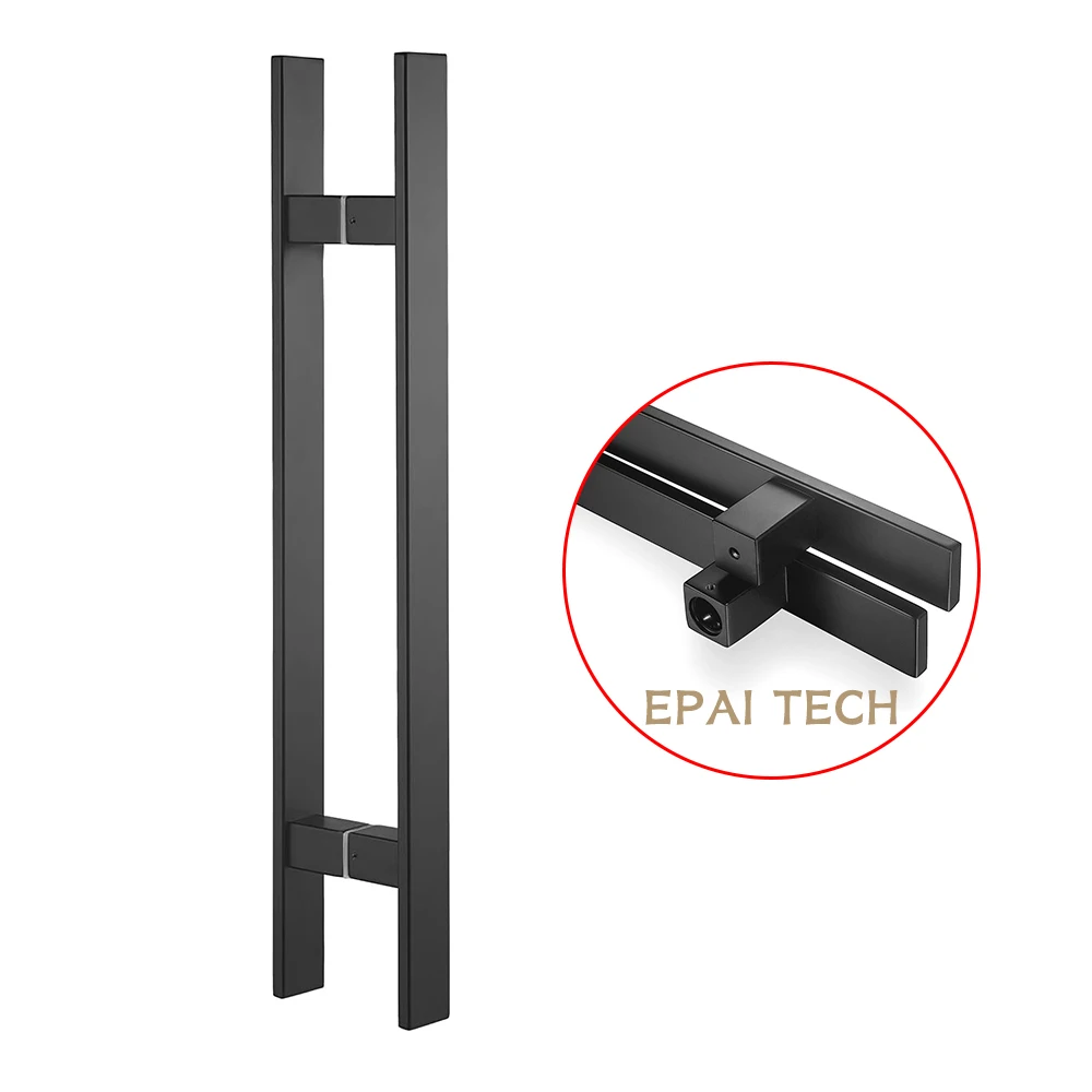 Competitive Price Internal Door Handle Sets 304 Stainless Steel Matte Black Sliding Glass Door Pull Handle