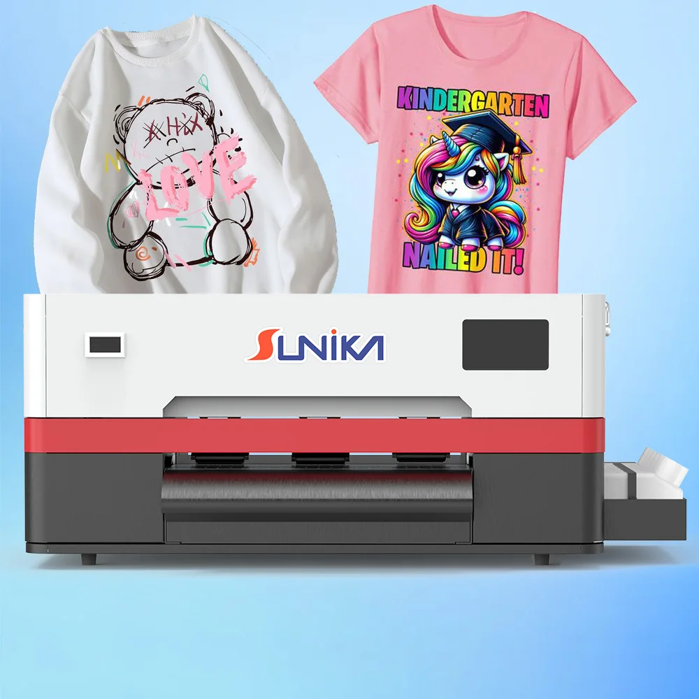 Sunika Factory A3 Inkjet DTF Printer New Multifunctional Shaking 30 cm T-Shirts Cloth