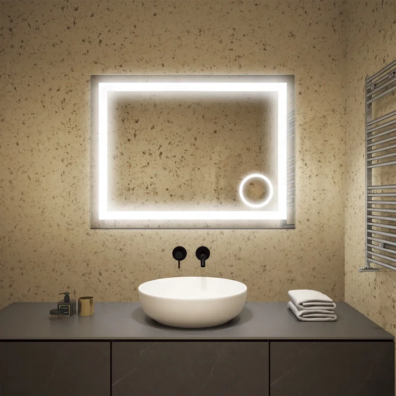 Magnifying Mirror Shaving Mirrors For Cosmetic With Led Light Decorative Salon Mirror