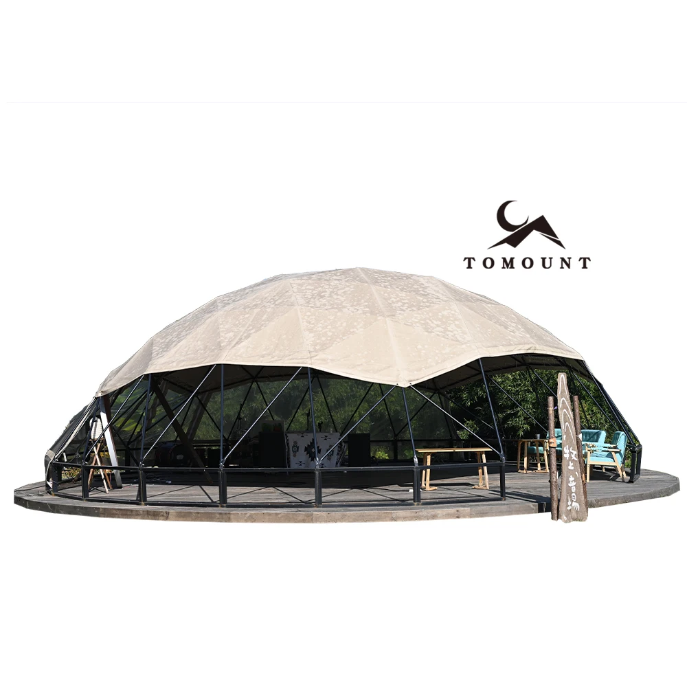 Most Popular 6m Dome House Geodesic Dome Tent With 850g white PVC  full surround