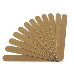 Custom Logo Brown Sandpaper Abrasive Nail File Wooden Board 100/180 Nail File
