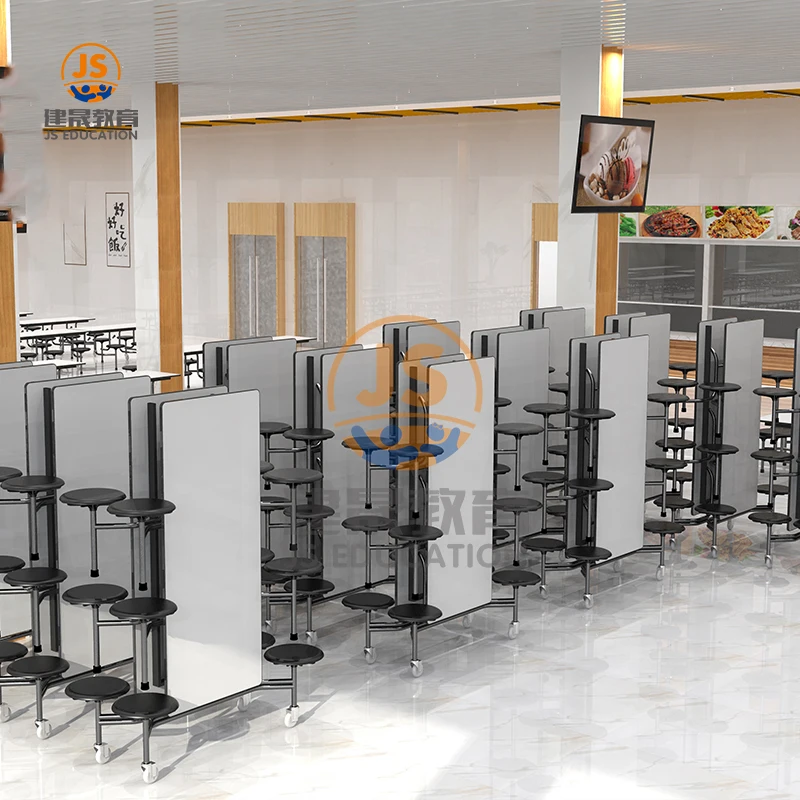 Oval shape multi seats Folding School Dining Cafeteria table